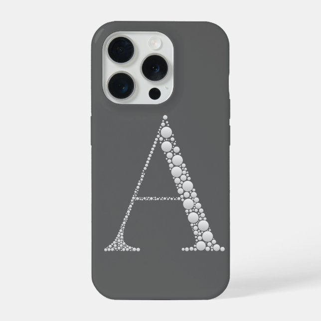White Letter A – Minimal Monogram Phone Case Desig (Back)