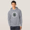 White lettering and logo