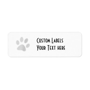 White/Light Grey Halftone Paw Print
