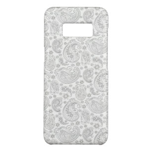 White & Light Grey Vintage Paisley Pattern Case-Mate Samsung Galaxy S8 Case