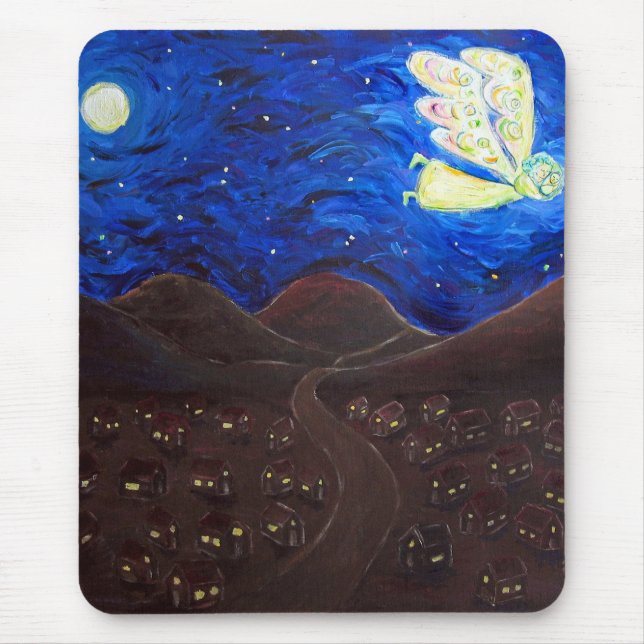 White Light Guardian Angel Art Mousepads (Front)
