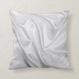 White light pink silk satin elegant chic textile throw pillow