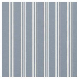 White & Light Slate Grey Lines/Stripes Pattern Fabric