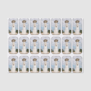 White lighthouse tissue paper