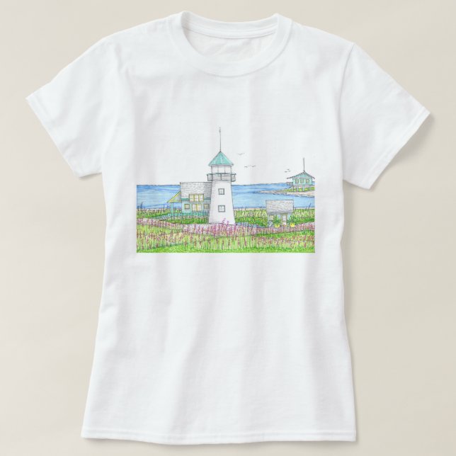 White Lighthouse Womens Tshirt (Design Front)