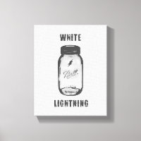 "White Lightning" Moonshine Jar Canvas Art