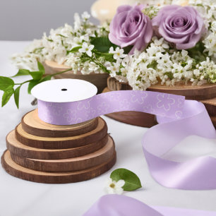 White Lilac Cherry Blossom Bridal Shower Satin Ribbon