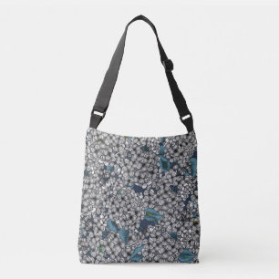 White Lilac garden Crossbody Bag