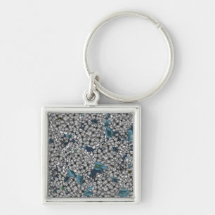 White Lilac garden Keychain