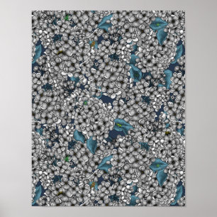 White Lilac garden Poster