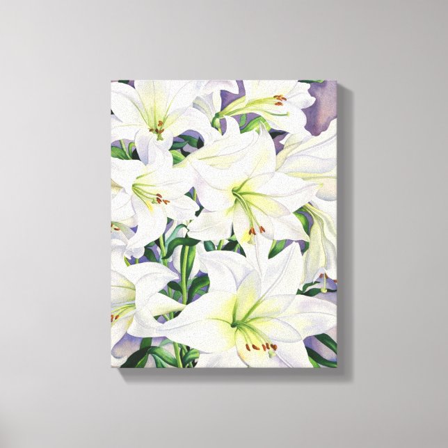 White Lilies 2008 Canvas Print (Front)