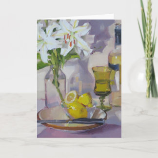 White Lilies and Wine Card