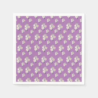 White Lilies Elegant Napkin