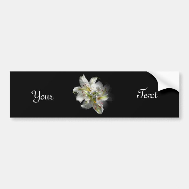 White Lilies Fantasy Bumper Sticker (Front)