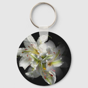 White Lilies Fantasy Keychain