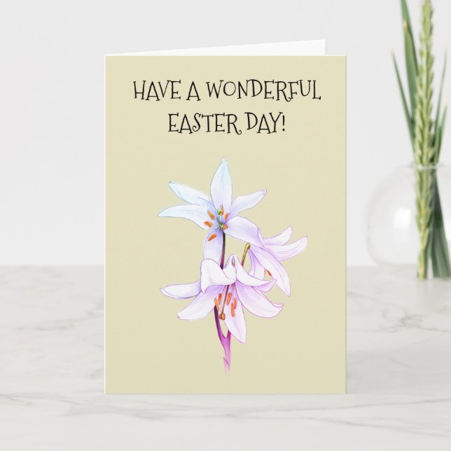 White Lilies Greeting Card (Front)