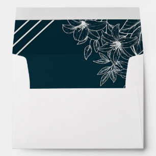 White Lilies Hand Drawn Envelope