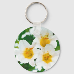 White Lilies - Lily Flower Lilium candidum Keychain