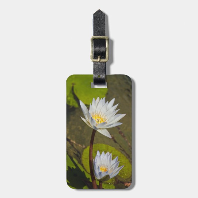 White Lilies Luggage Tag (Front Vertical)