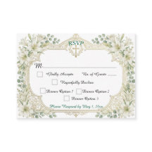 White Lilies Wedding RSVP
