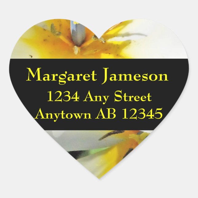White Lillies Wedding Return Address Label (Front)