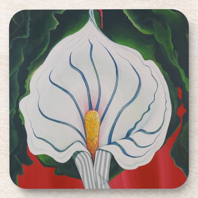 White Lily Coaster Set of 6 (Front)