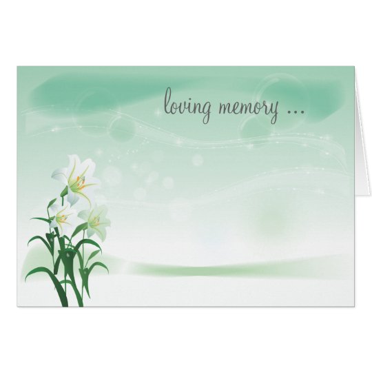 White Lily Floral Notecard