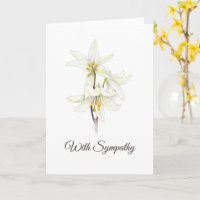 White Lily Floral Sympathy Card