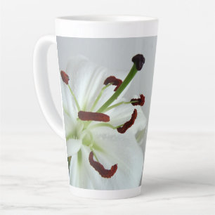 White Lily, flower. Latte Mug
