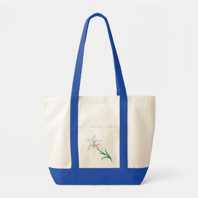 White Lily Flower  Tote Bag (Front)
