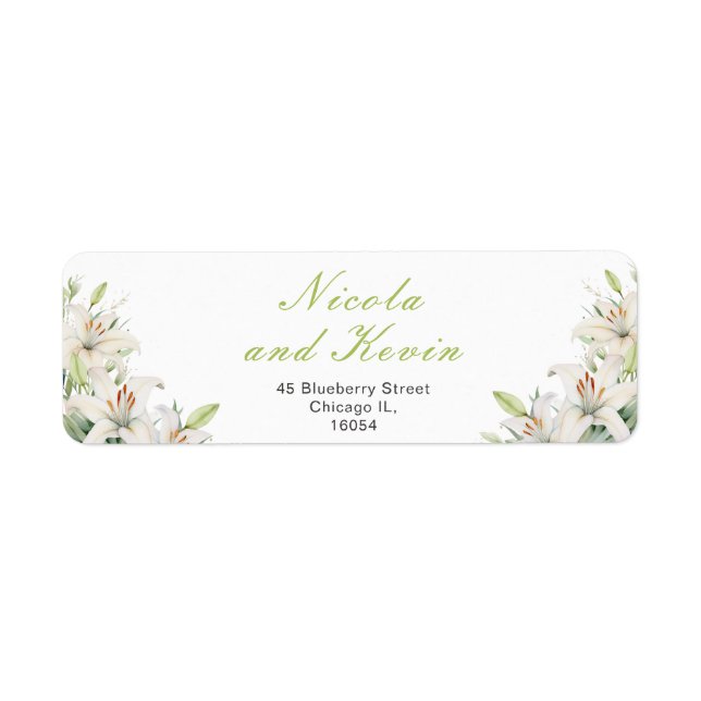 White Lily Flowers Wedding (Front)