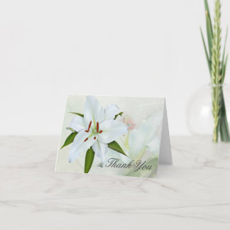 White Lily Funeral Merci Cartes