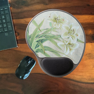 White Lily Gel Mouse Pad