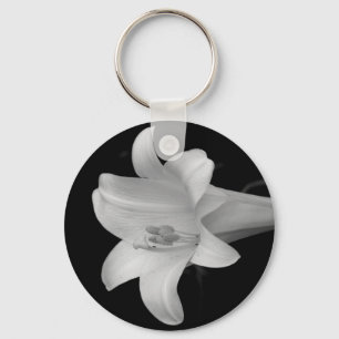White Lily Keychain