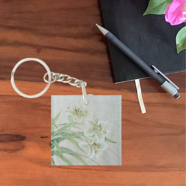 White Lily Keychain (Creator Uploaded)