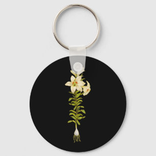 White Lily Keychain