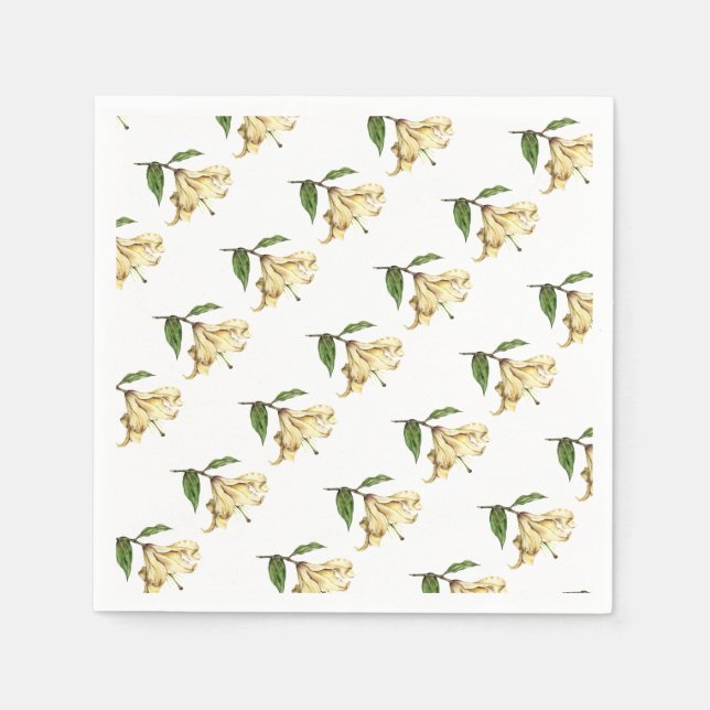 White Lily Napkin (Front)