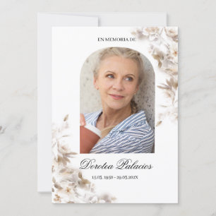 White lily obituary spanish invitation
