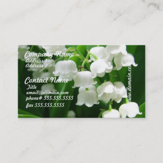 White Lily of the Valley Business Cards