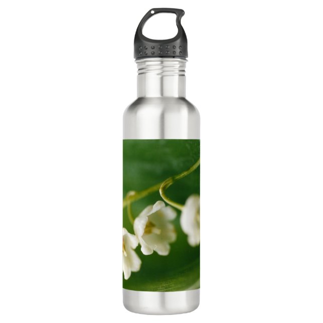 White Lily of the valley (Convallaria majalis)  710 Ml Water Bottle (Front)