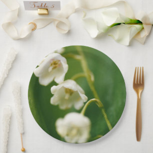 White Lily of the valley (Convallaria majalis) Paper Plate