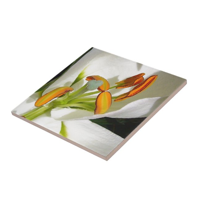 White Lily Tile (Side)