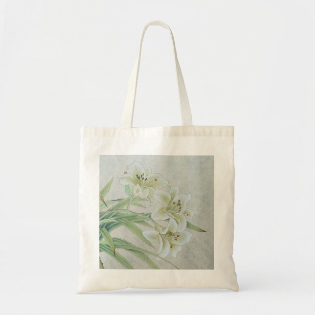 White Lily Tote Bag (Front)