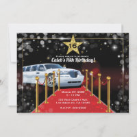 White Limo Red Carpet Hollywood Birthday Party