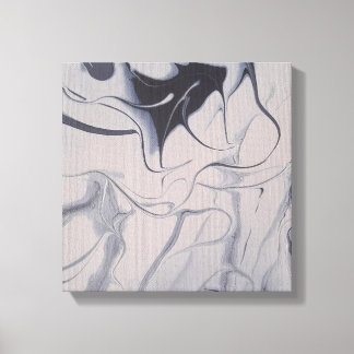 White Linen 12x12 Acrylic Abstract Painting Canvas Print