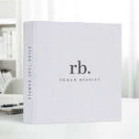 White Linen Cloth Texture Simple Elegant Monogram Binder<br><div class="desc">Linen texture simple elegant monogram binder designed for organizing documents, notes, planners, and important papers in a clean and sophisticated style. This personalized monogram binder is perfect for home organization, office use, school, portfolios, or as a thoughtful gift. Ideal as a minimalist binder, custom monogram organizer, elegant stationery accessory, or...</div>