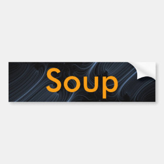 white-lines-fractal, Soup Bumper Sticker
