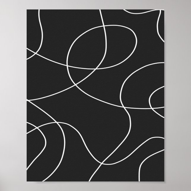 White Lines on Black Poster (Front)