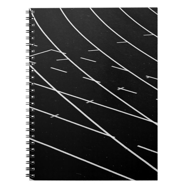 White lines on track field notebook (Front)