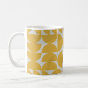 White Lines Pattern. Geometric Stripes Ink Drawing Coffee Mug